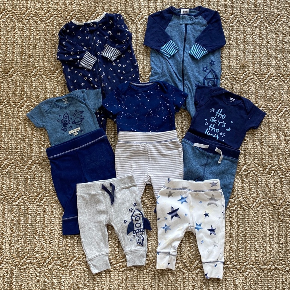Bundle of 0-3 M Baby Boy Clothes
